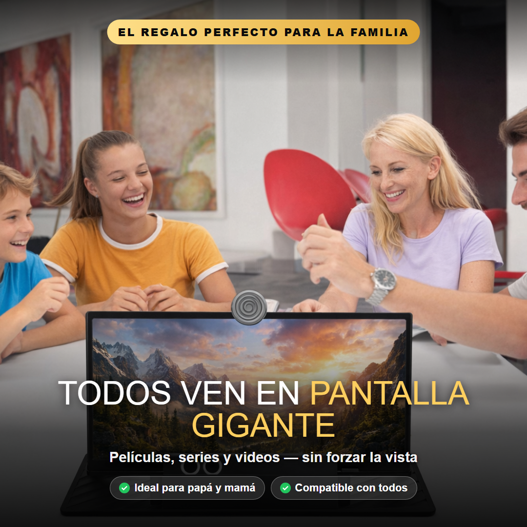 Toda la familia disfruta en pantalla gigante