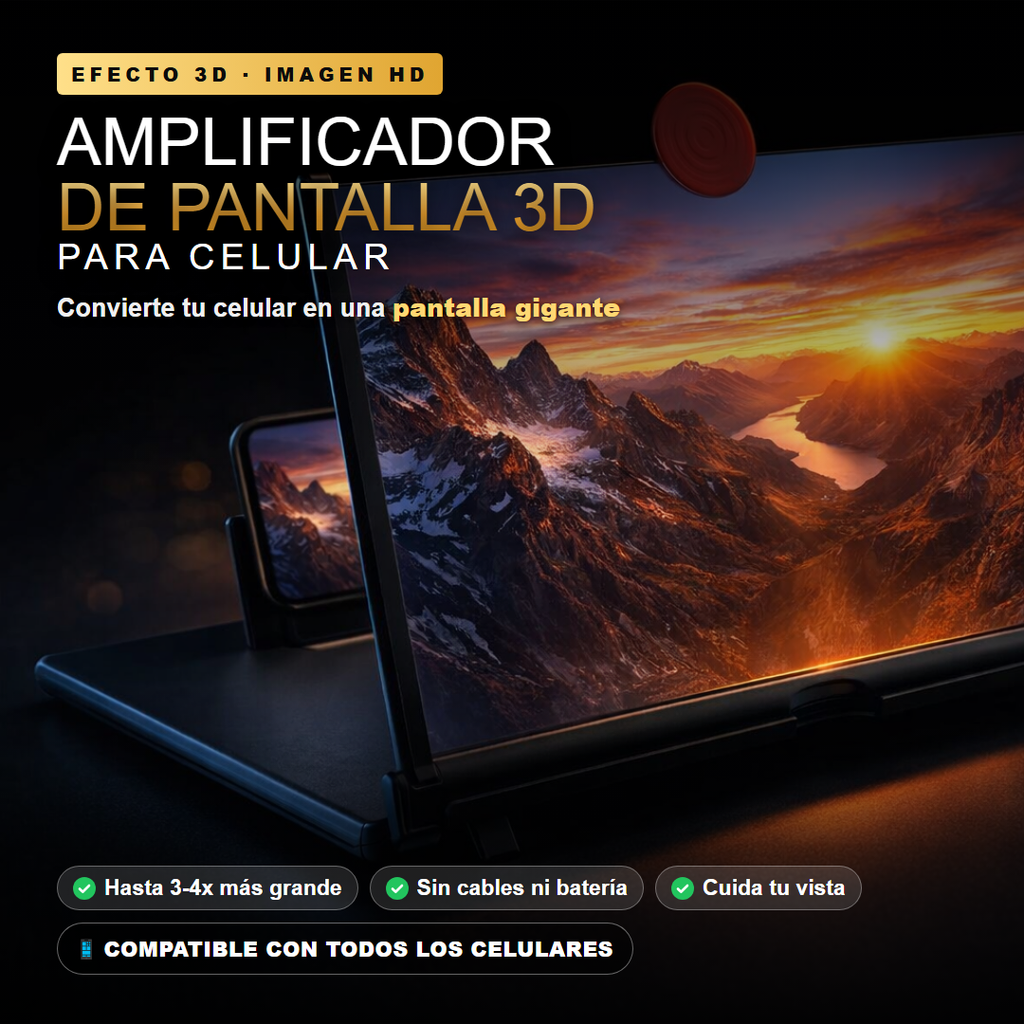 Amplificador de pantalla 3D HD para celular