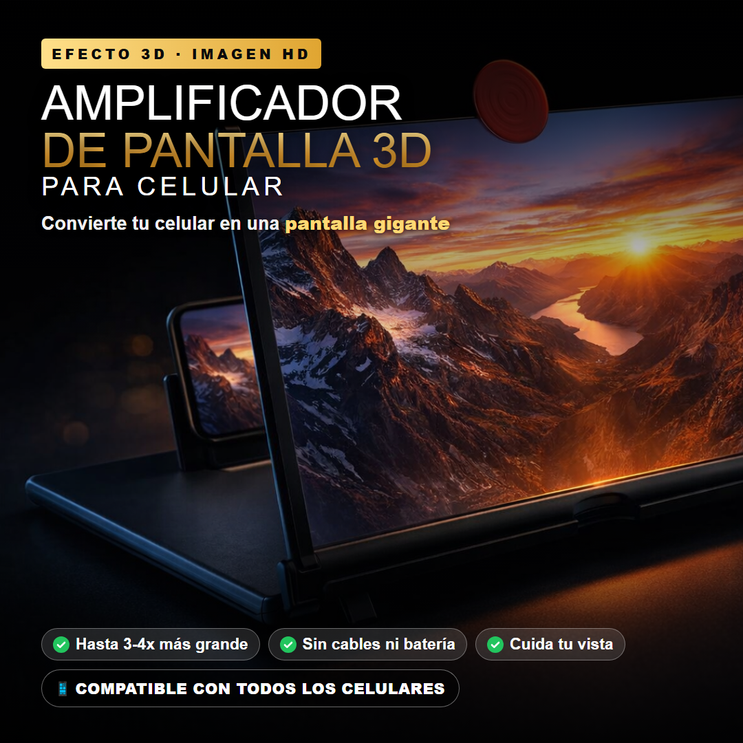 Amplificador de pantalla 3D HD para celular