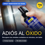 Spray removedor de oxido en accion sobre metal