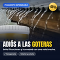 Pegamento impermeable transparente sellando goteras