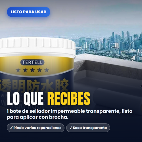 Lo que recibes: bote de sellador impermeable listo para usar