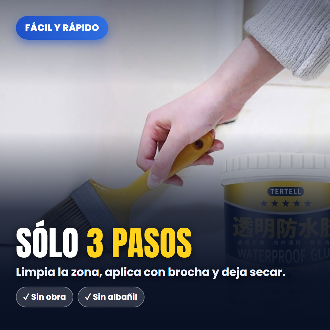 Como se usa: limpia, aplica con brocha y deja secar