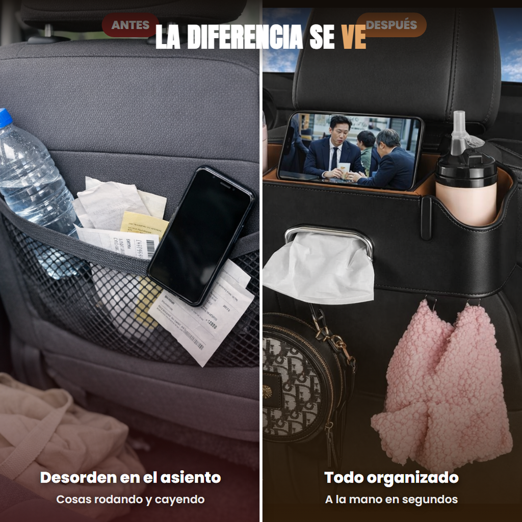 Antes y despues: de un asiento desordenado a todo organizado