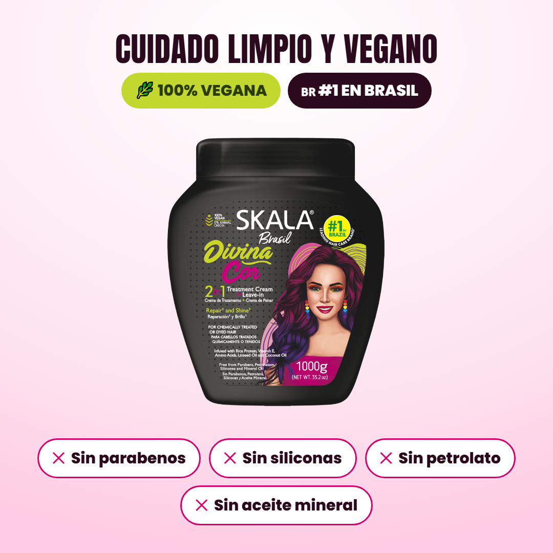 100% vegana, libre de parabenos, siliconas, petrolato y aceite mineral