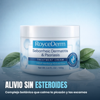 Crema RoyceDerm para dermatitis seborreica y psoriasis, alivio sin esteroides