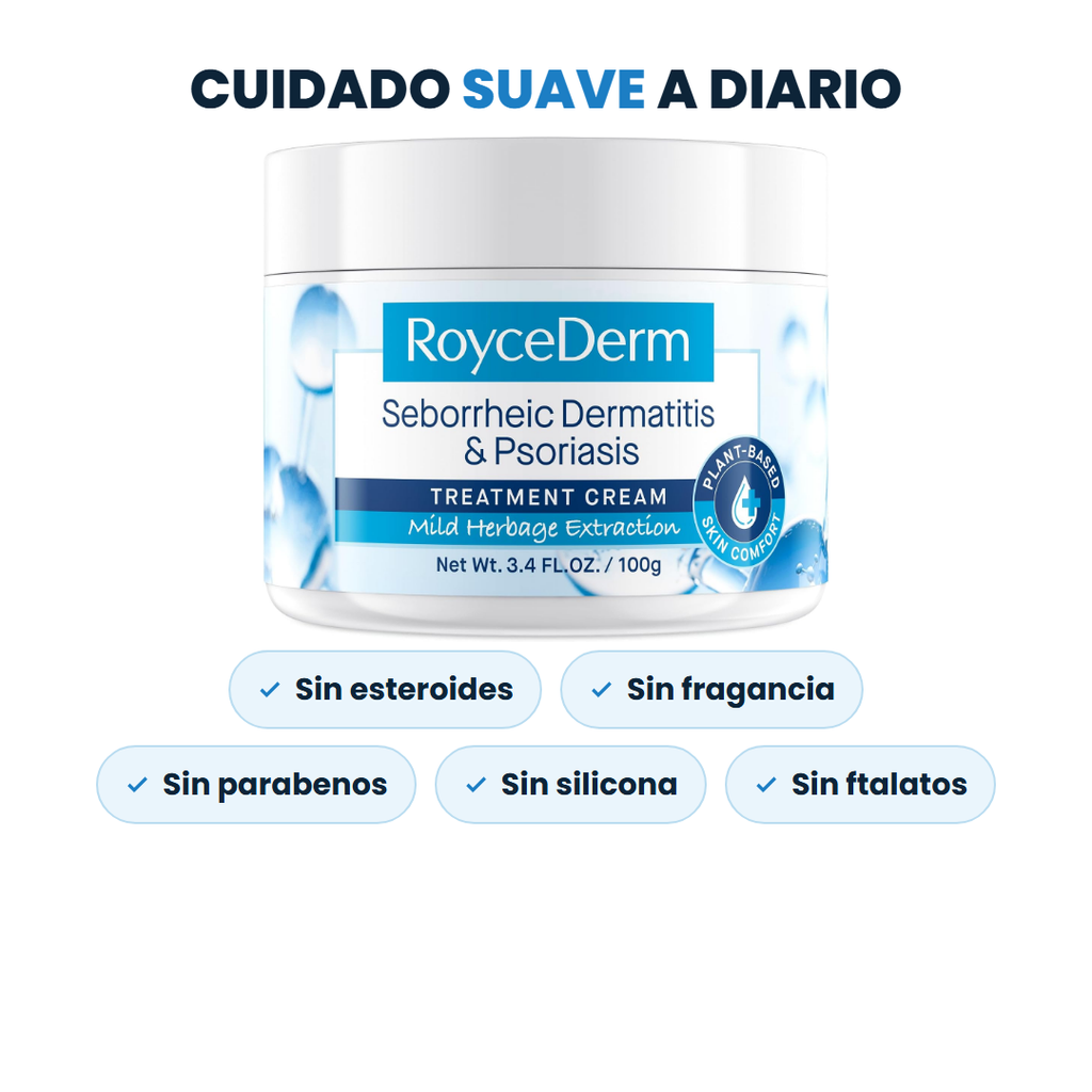 Cuidado suave a diario: sin esteroides, fragancia, parabenos, silicona ni ftalatos
